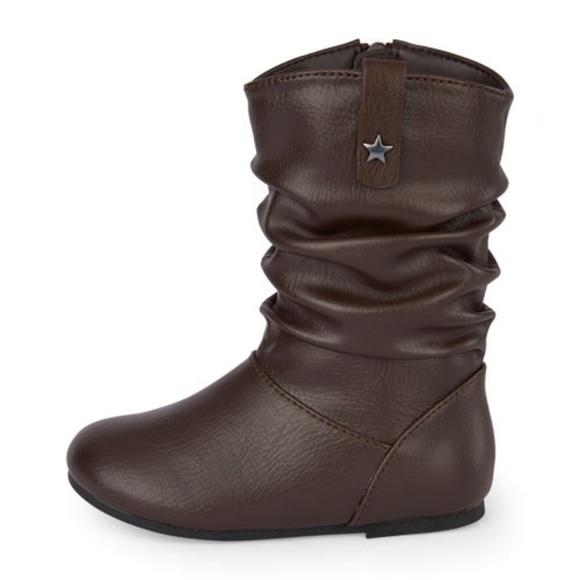 The Children's Place Brown Slouch Flat Boot-5T - Picture 3 of 4